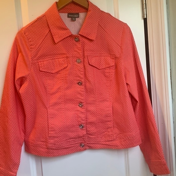 Roz & Ali Polk-a-dot Jacket Size Medium - Picture 4 of 15